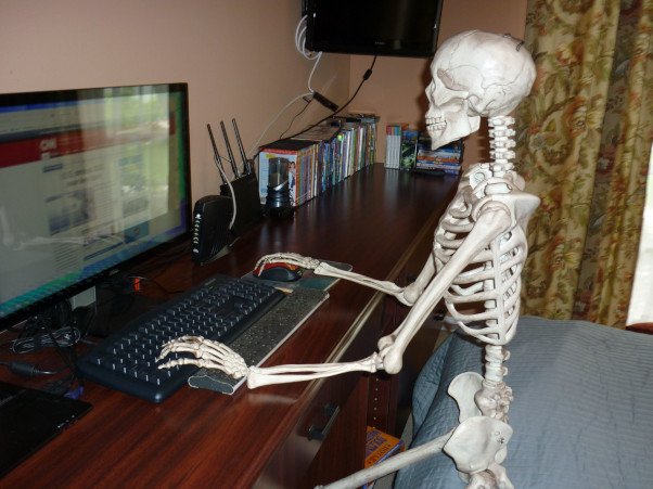 Me in front of my computer